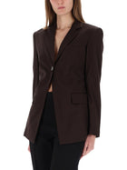 Helmut Lang Women's Cutaway Blazer Brown, view 4