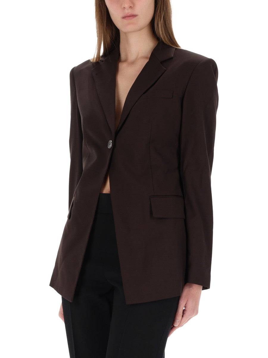 Helmut Lang Women's Cutaway Blazer Brown, view 4