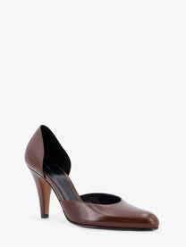 The Row Women's Dorsay Ornella Leather Pumps Brown