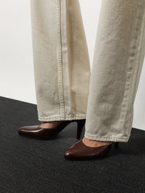 The Row Women's Dorsay Ornella Leather Pumps Brown