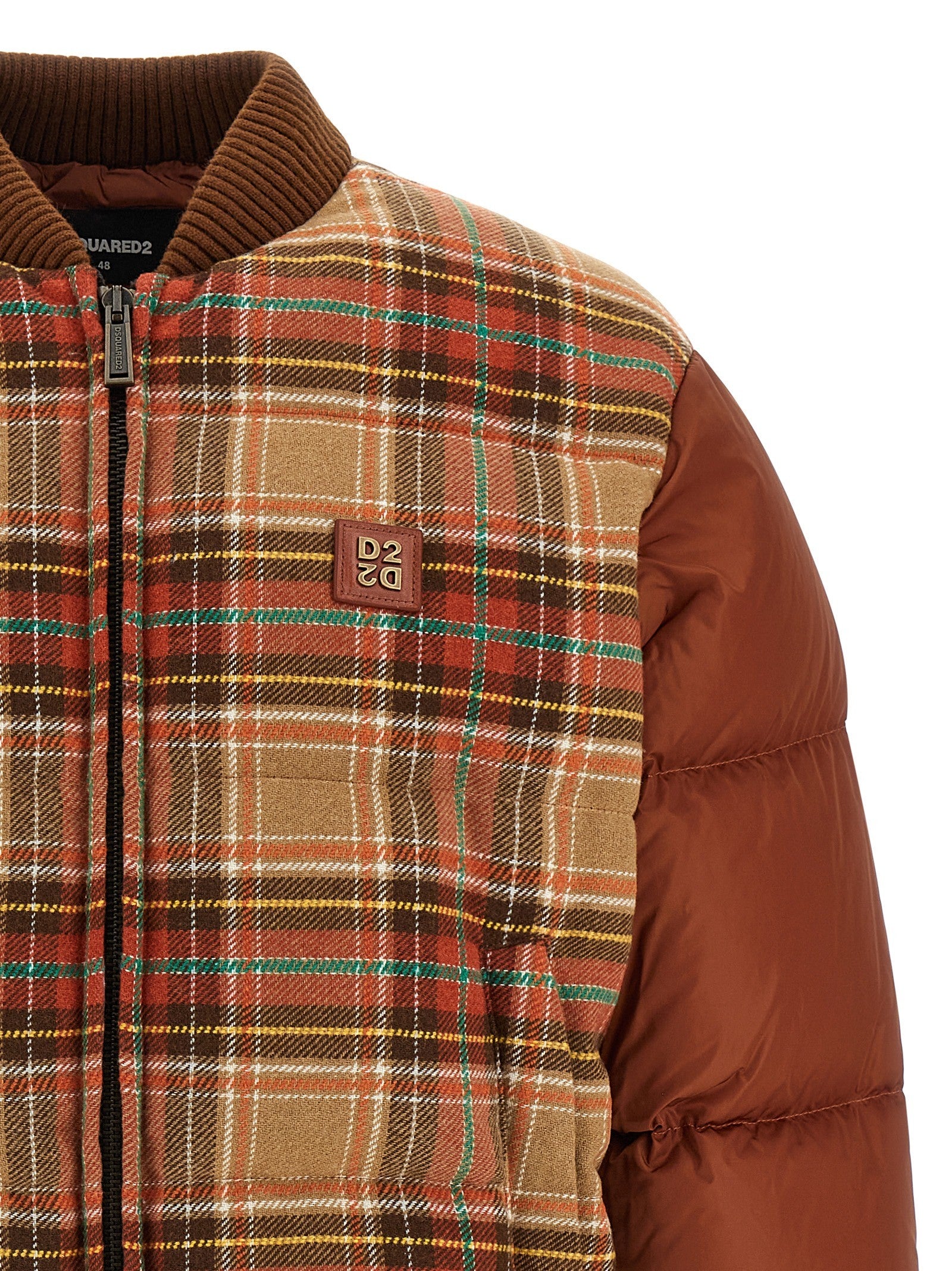 Dsquared2 Upside Down Bomber Jacket Brown
