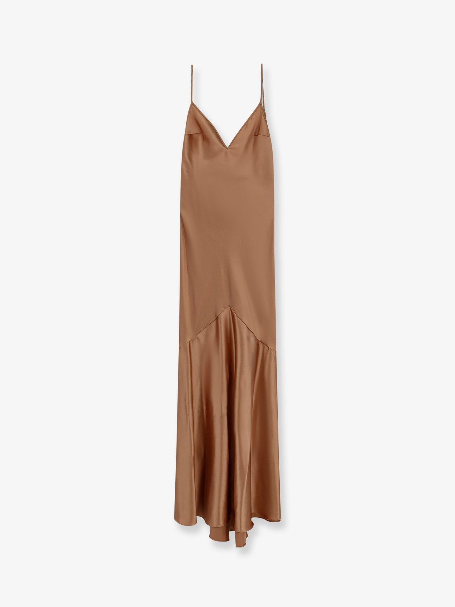 Elisabetta Franchi Women's Daily Satin Long Dress Suede