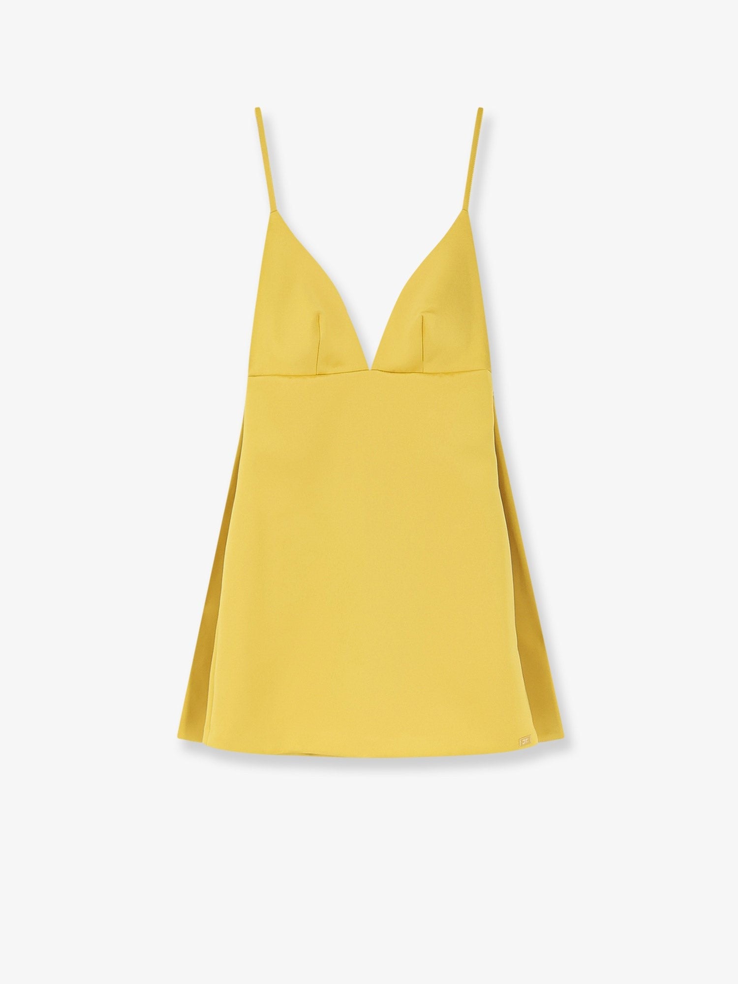 Elisabetta Franchi Women's Daily Satin Mini Dress Yellow