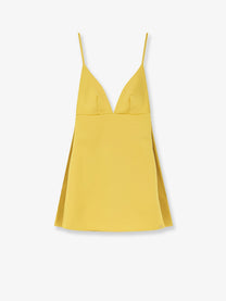 Elisabetta Franchi Women's Daily Satin Mini Dress Yellow