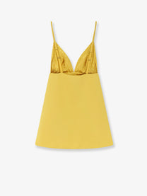 Elisabetta Franchi Women's Daily Satin Mini Dress Yellow