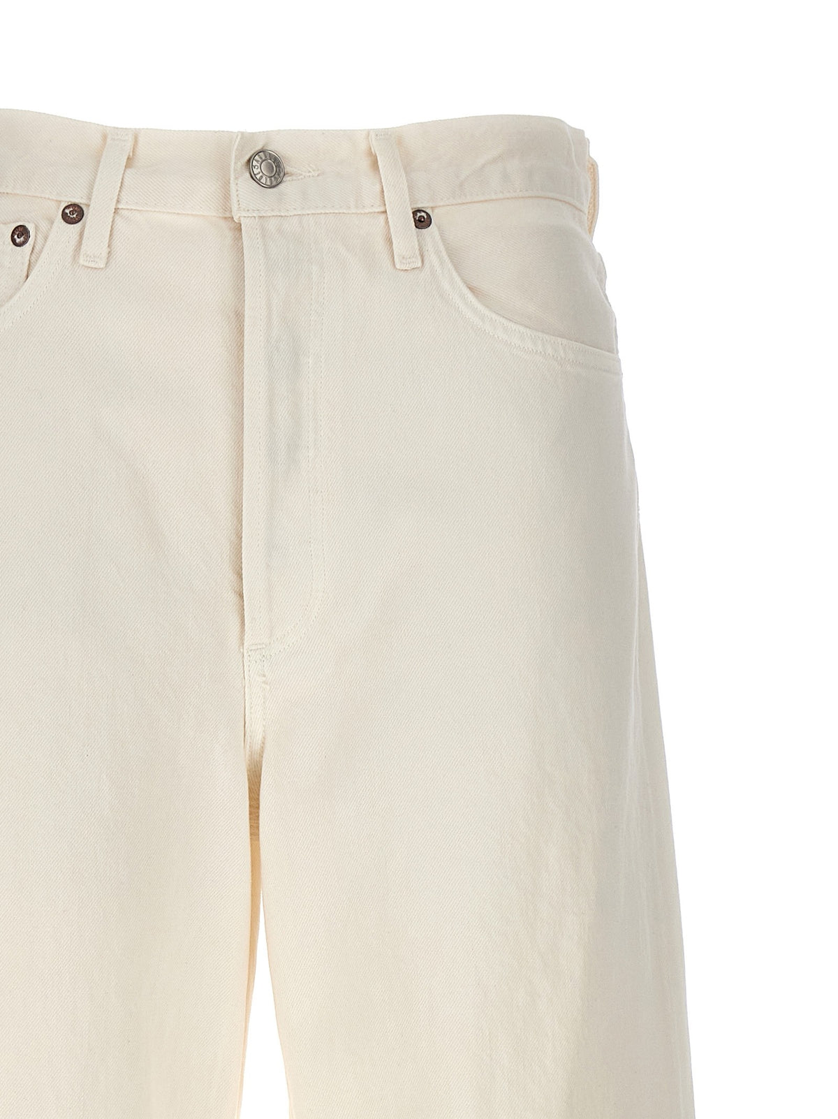 AGOLDE Dame Jeans White, view 3