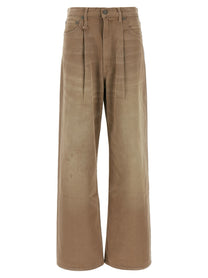 R13 Damon Pleated Jeans Brown