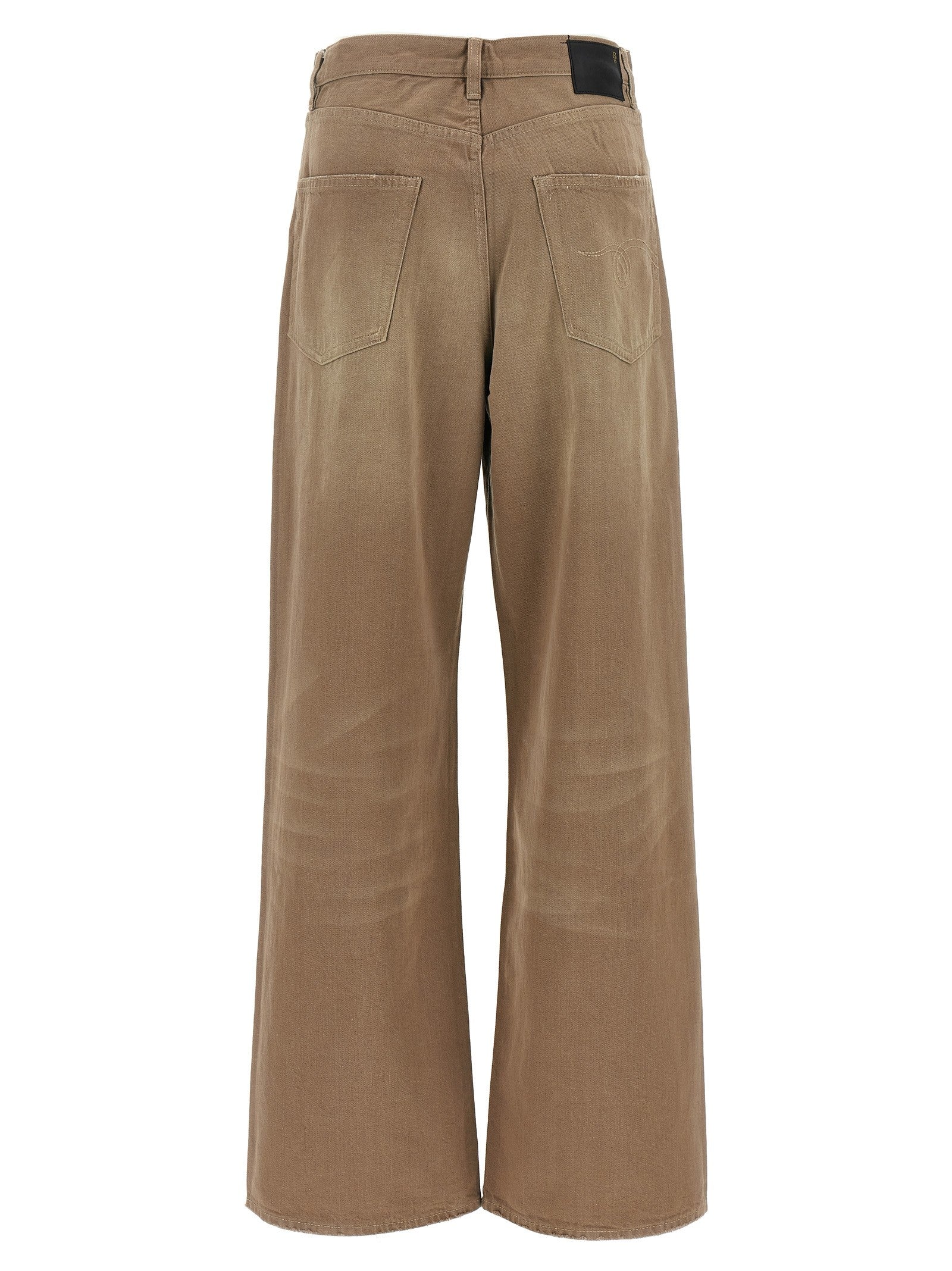 R13 Damon Pleated Jeans Brown
