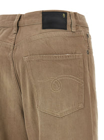 R13 Damon Pleated Jeans Brown