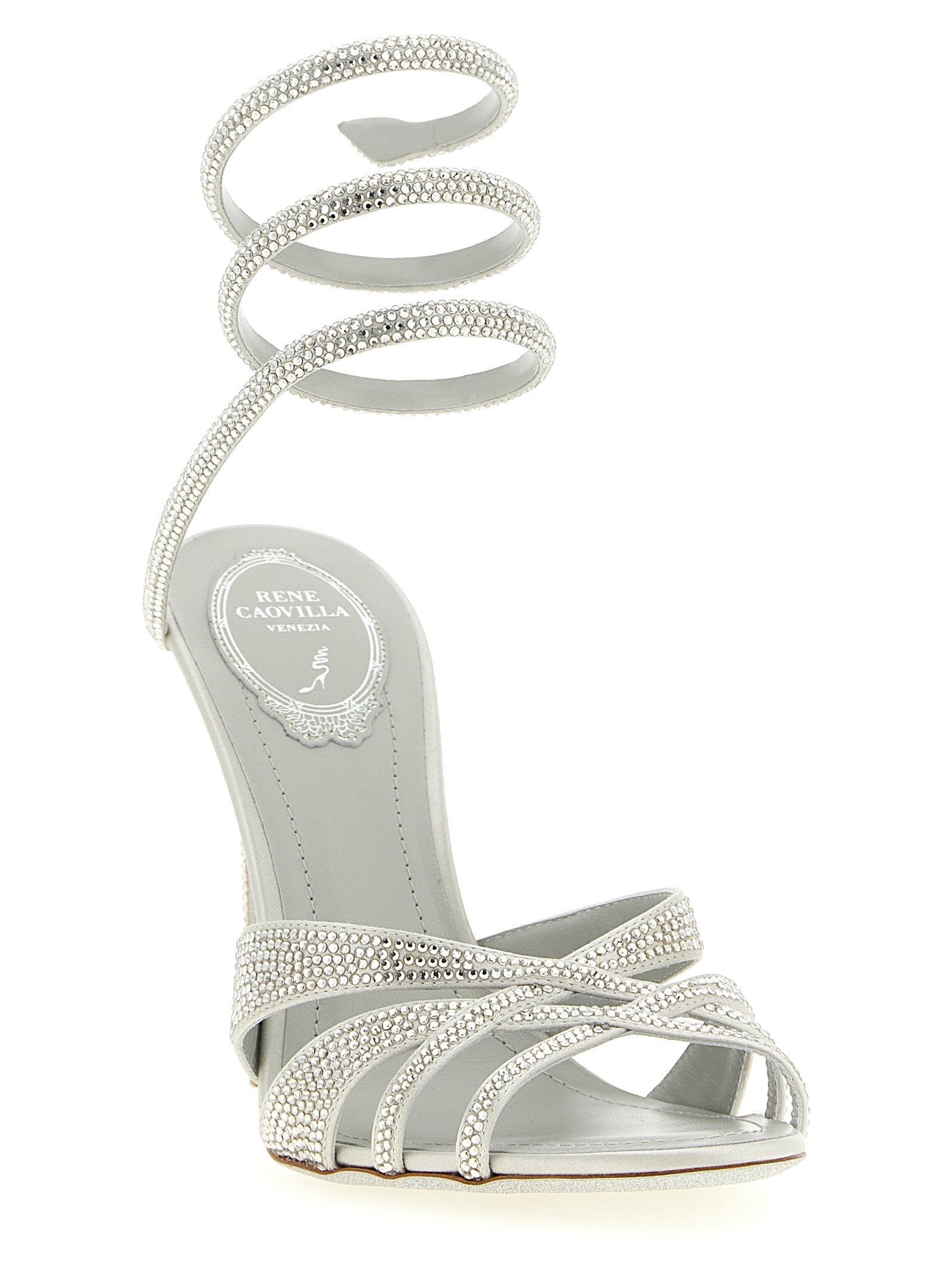 Rene Caovilla Dania Sandals Silver