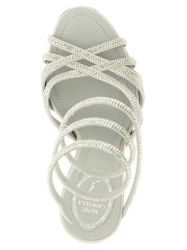 Rene Caovilla Dania Sandals Silver