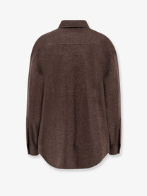 Loro Piana Women's Darby Novalis Stretch Cashmere Overshirt Brown