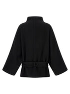 DARKPARK Black Alba Midi Coat Black, view 2