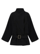 DARKPARK Black Alba Midi Coat Black