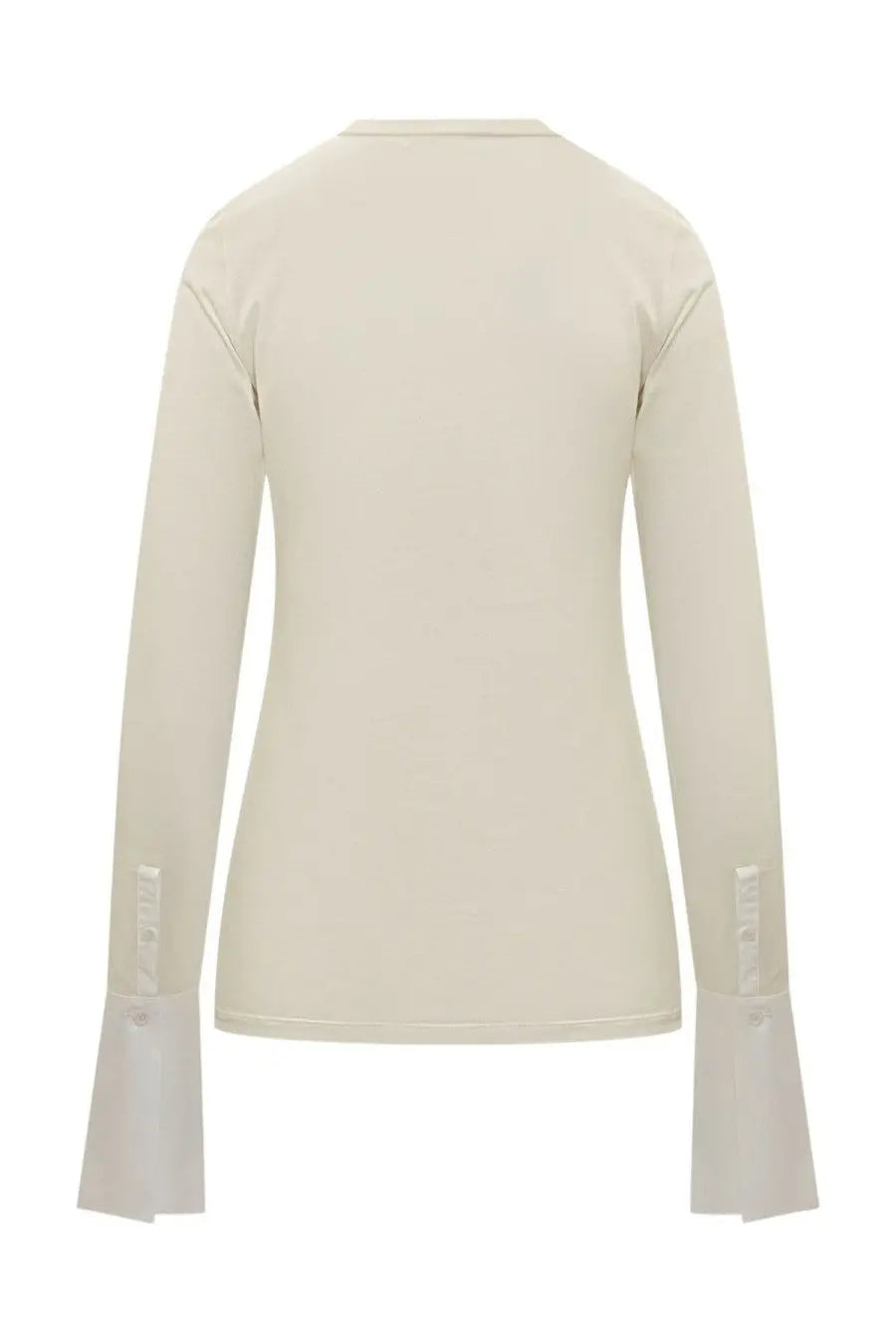 Darkpark women’s shirt Nora white cream-colored long-sleeved blouse with fitted silhouette and button cuff detailing