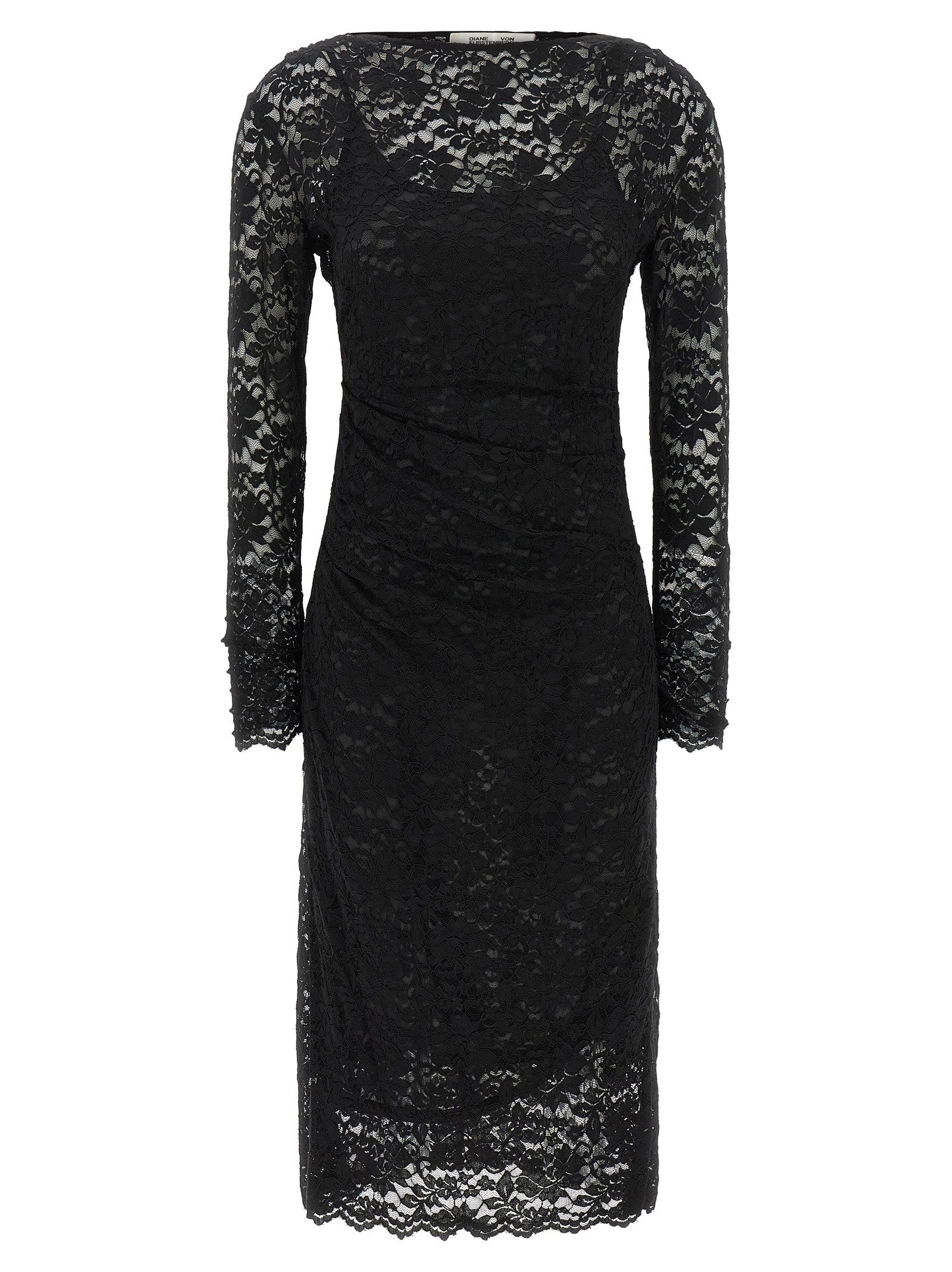 Diane Von Furstenberg Darrius Lace Dress Black