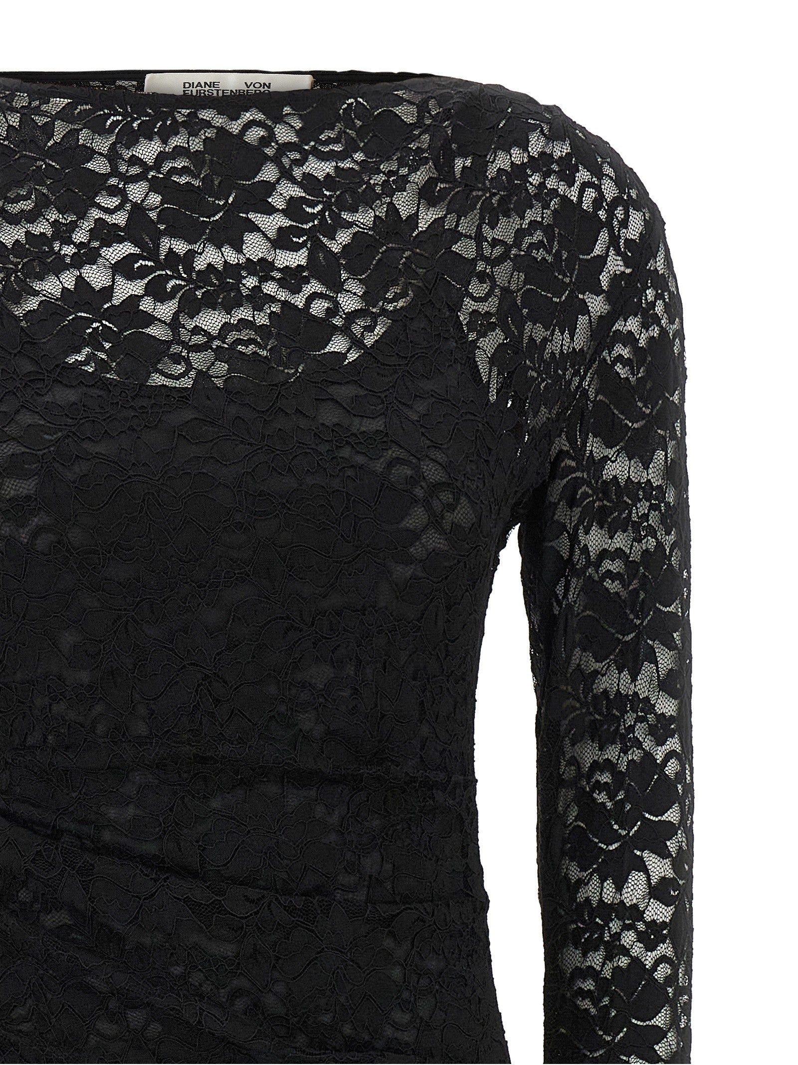 Diane Von Furstenberg Darrius Lace Dress Black
