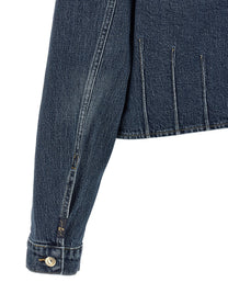 7 For All Mankind Darted Shrunken Jacket Blue