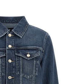 7 For All Mankind Darted Shrunken Jacket Blue