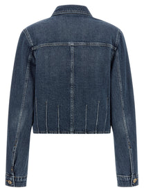 7 For All Mankind Darted Shrunken Jacket Blue