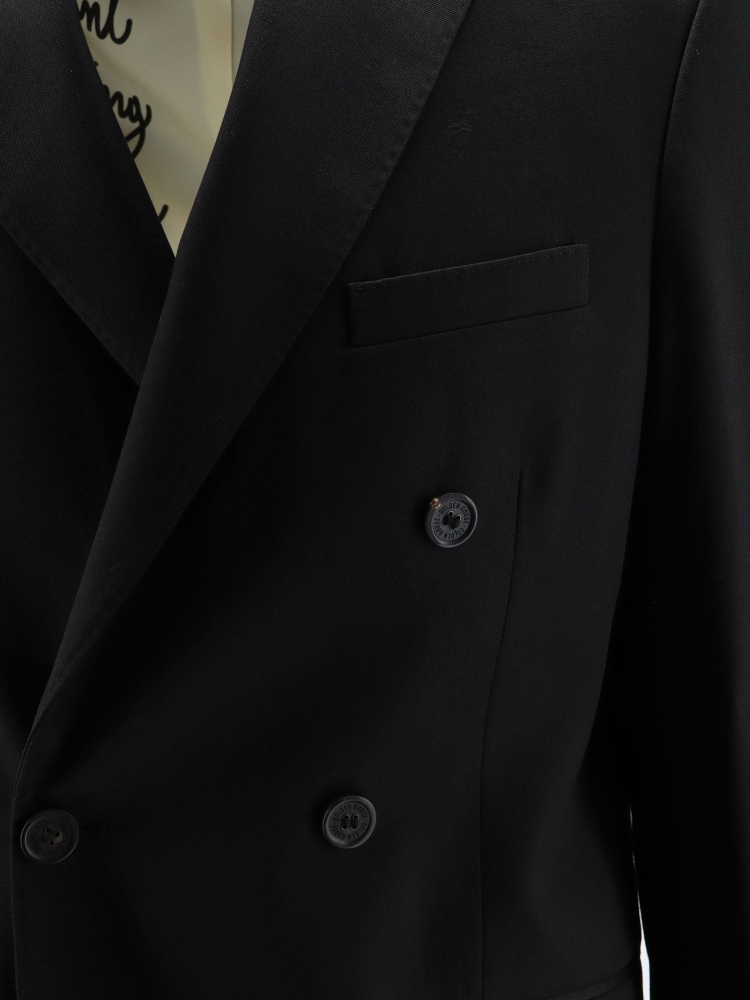 Golden Goose Men's Dave Virgin Wool Blazer Black