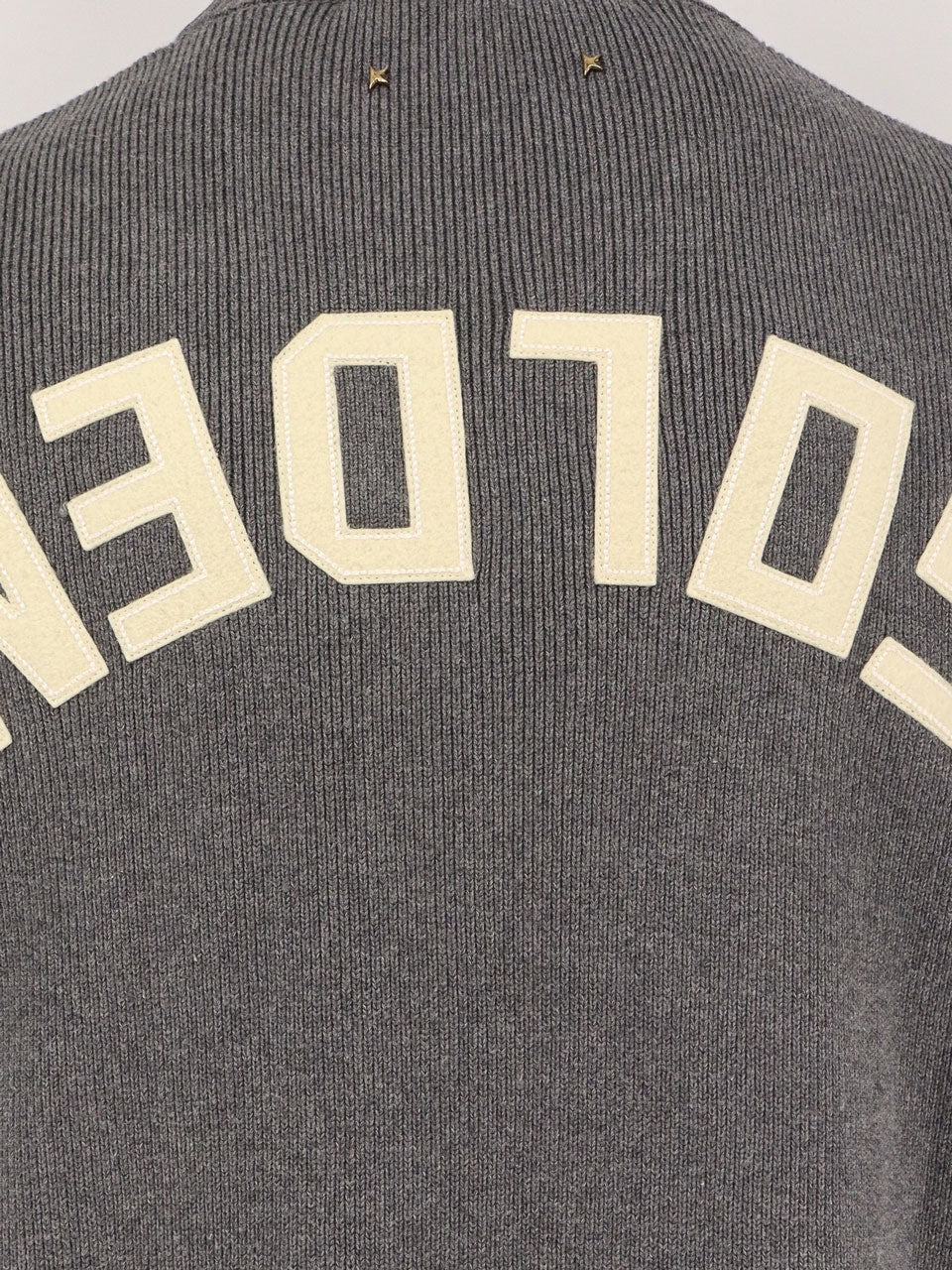 Golden Goose Men's Davis Ribbed Cotton Sweater Grey, view 5