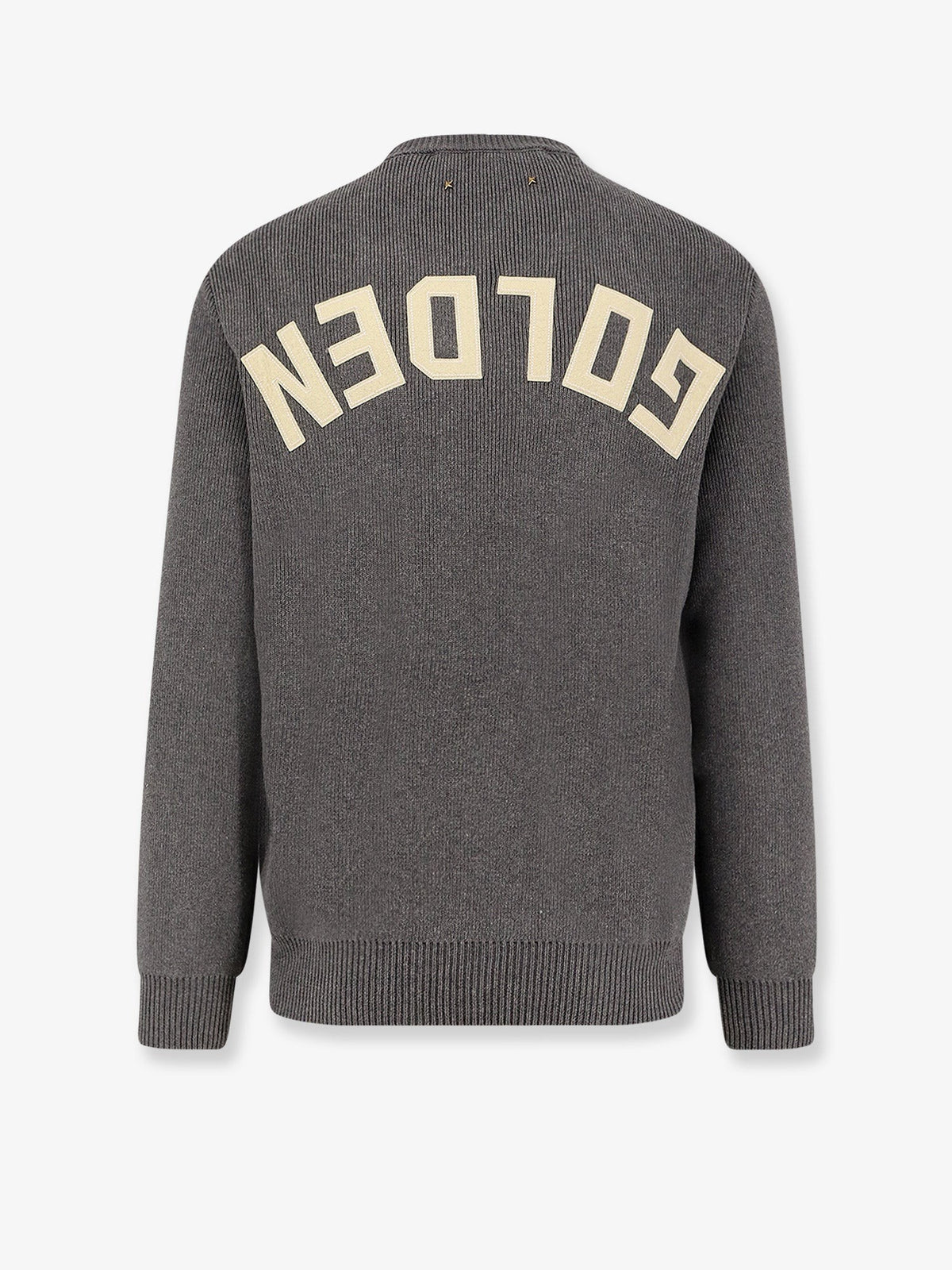 Golden Goose Men's Davis Ribbed Cotton Sweater Grey, view 4