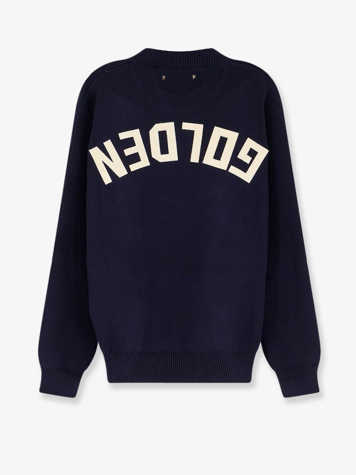 Golden Goose Men's Davis Ribbed Cotton Sweater Blue, view 2