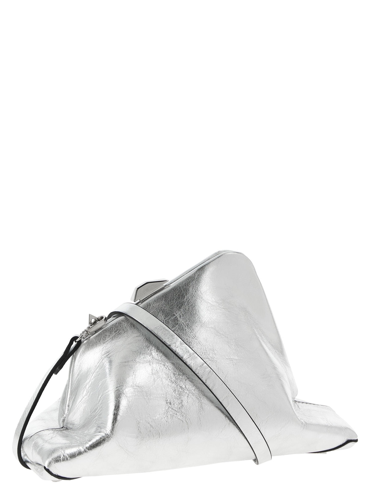 The Attico Day Off Small Clutch Silver, view 2