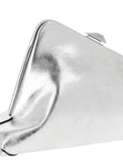 The Attico Day Off Small Clutch Silver, view 3