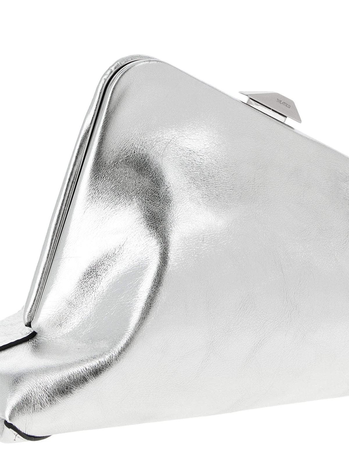 The Attico Day Off Small Clutch Silver, view 3