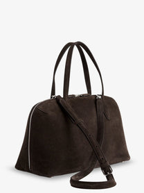 Toteme Women's Day Suede Handbag Brown
