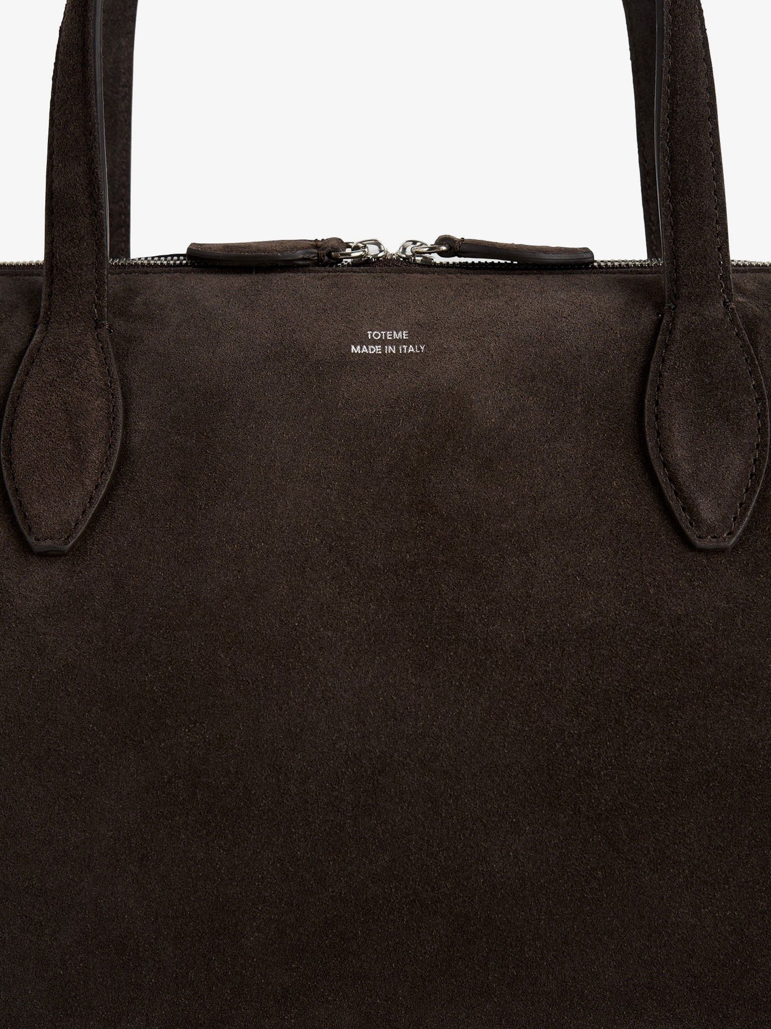 Toteme Women's Day Suede Handbag Brown