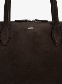 Toteme Women's Day Suede Handbag Brown