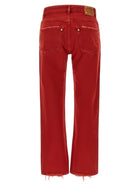 ISABEL MARANT Daya Cropped Jeans Red, view 2