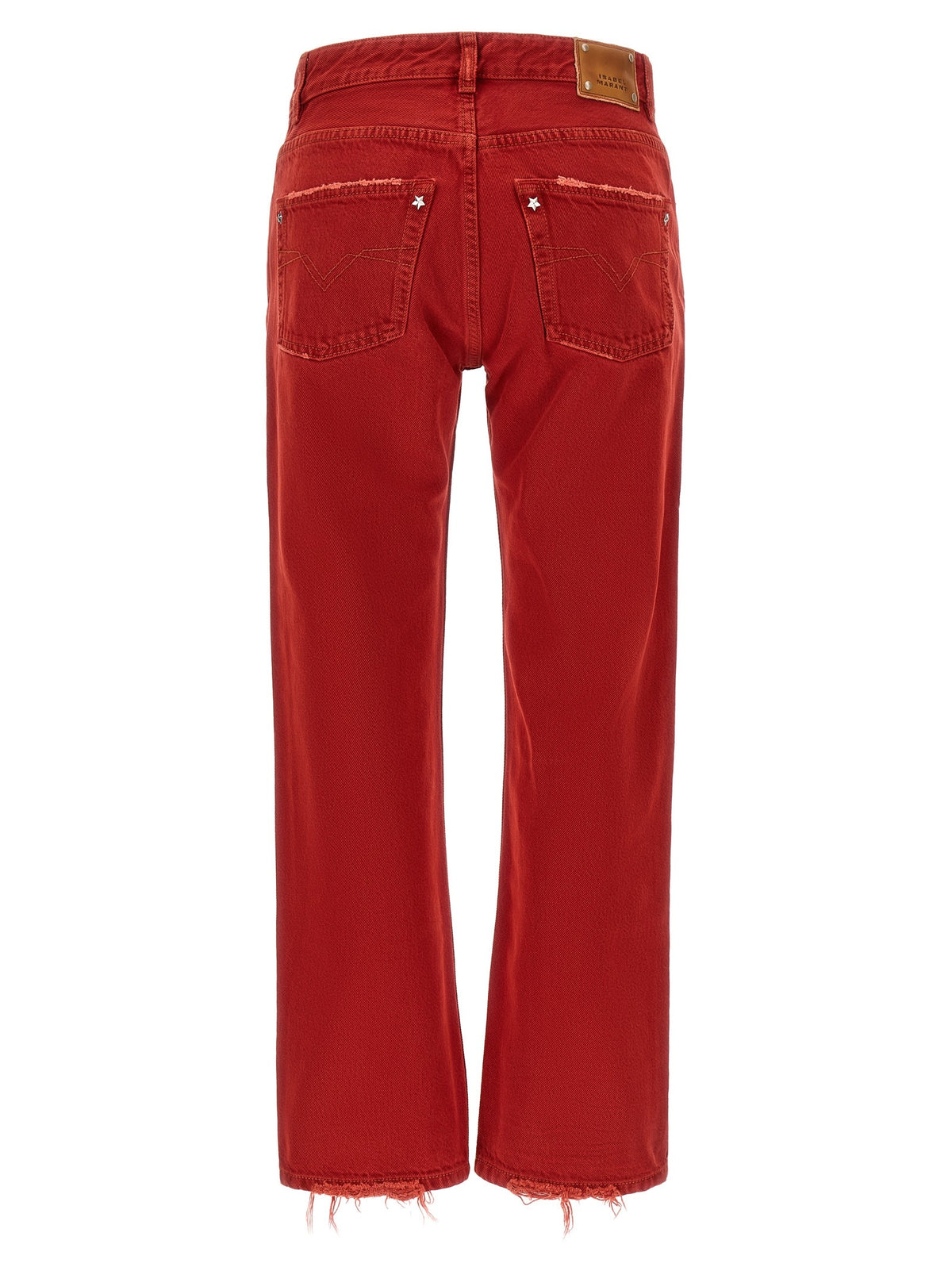 ISABEL MARANT Daya Cropped Jeans Red, view 2