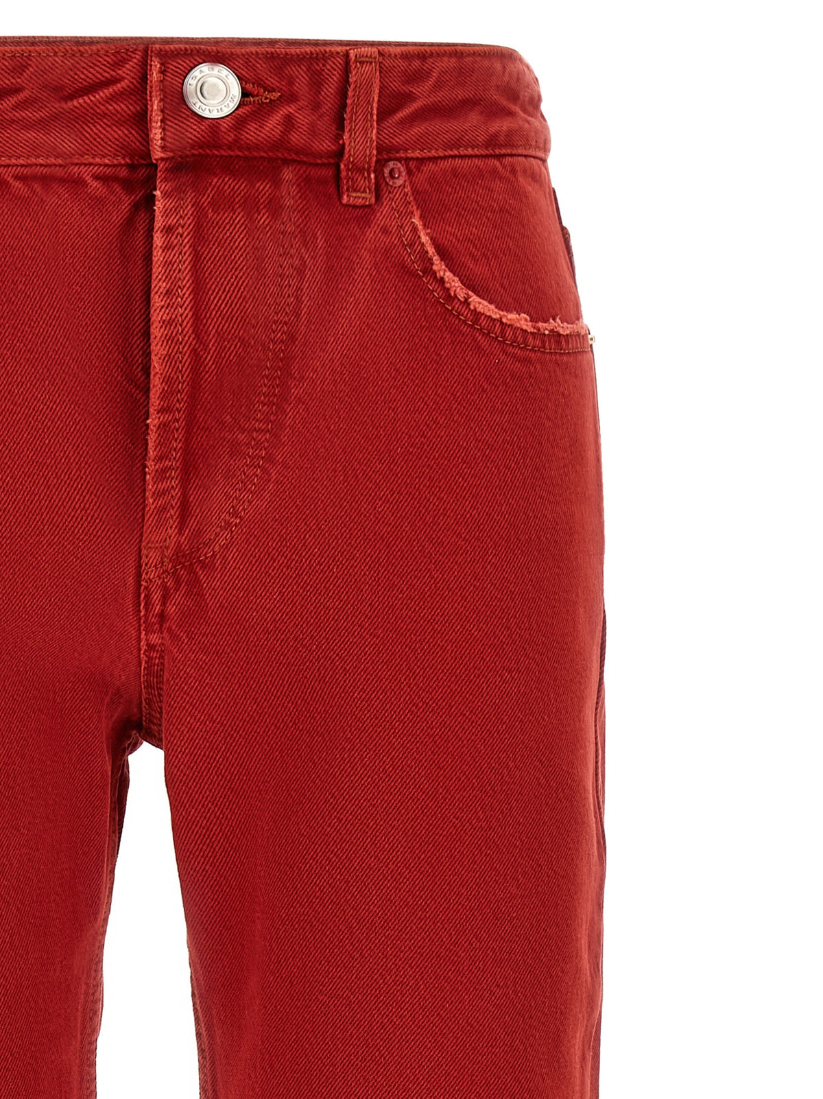 ISABEL MARANT Daya Cropped Jeans Red, view 3
