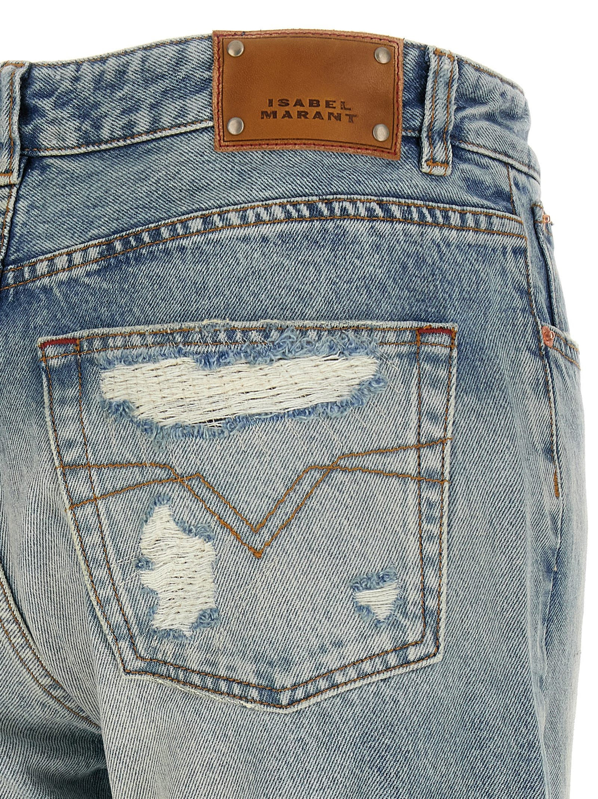 ISABEL MARANT Daya Cropped Jeans Blue, view 4