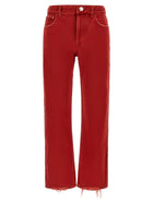 ISABEL MARANT Daya Cropped Jeans Red