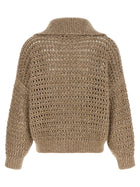Brunello Cucinelli Dazzling Cardigan Beige, view 2