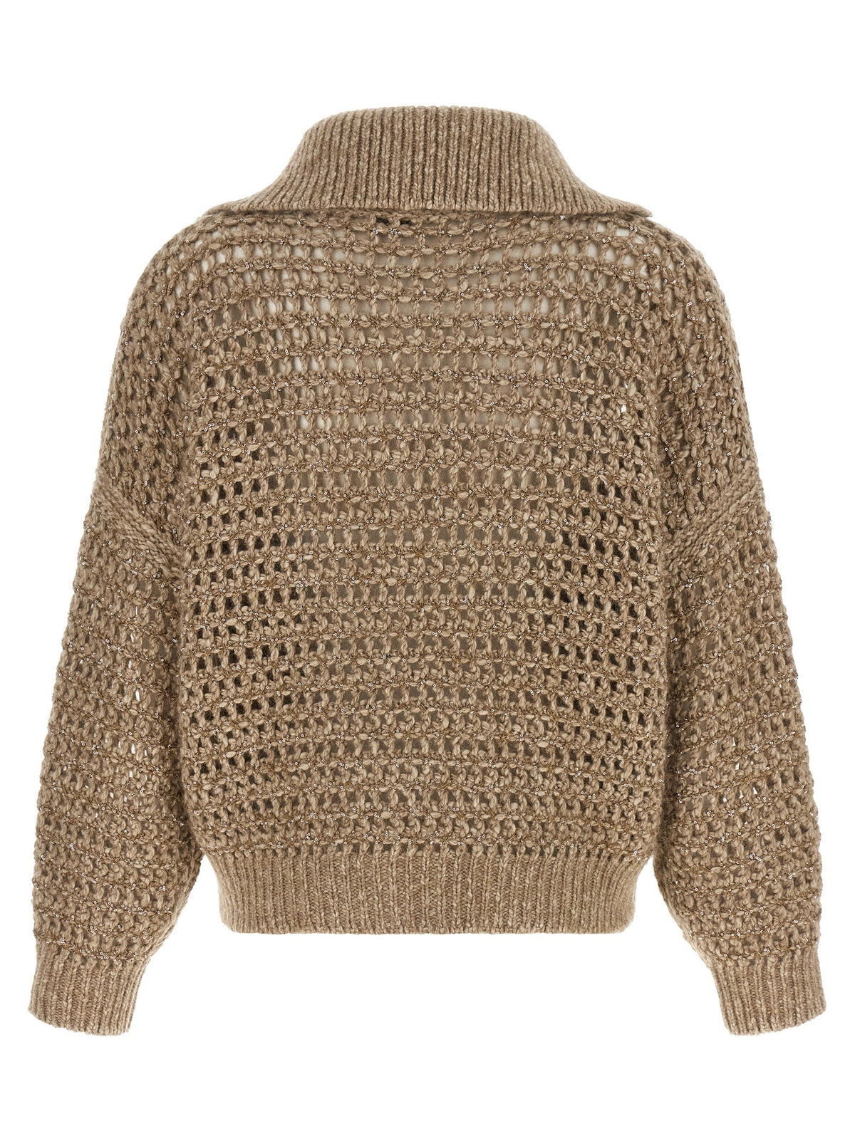 Brunello Cucinelli Dazzling Cardigan Beige, view 2