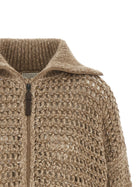 Brunello Cucinelli Dazzling Cardigan Beige, view 3