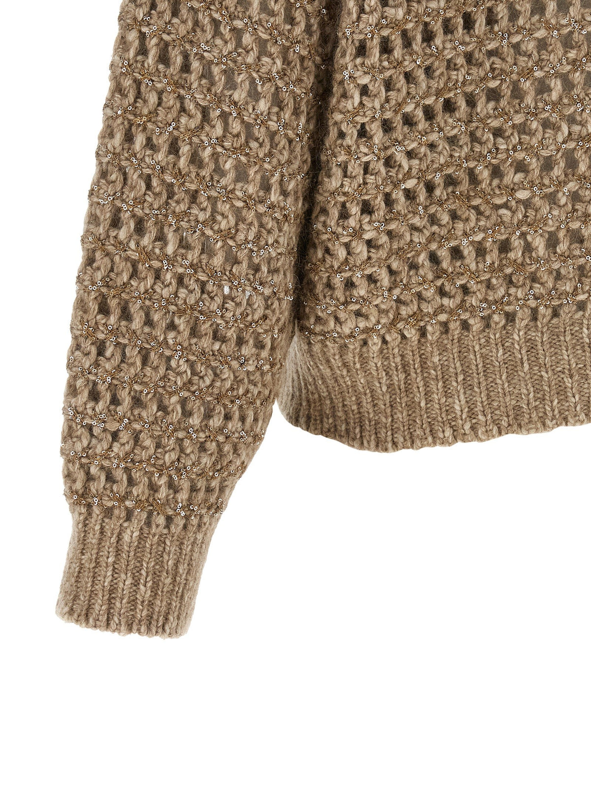 Brunello Cucinelli Dazzling Cardigan Beige, view 4