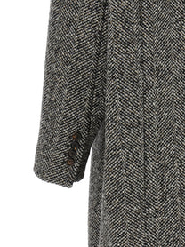 Brunello Cucinelli Women's Virgin Wool and Alpaca Overcoat Black