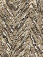 Brunello Cucinelli Dazzling Chevron Embroidery Top Beige, view 4