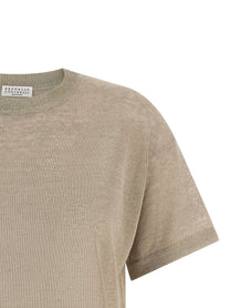 Brunello Cucinelli Dazzling Collar Sweater Beige