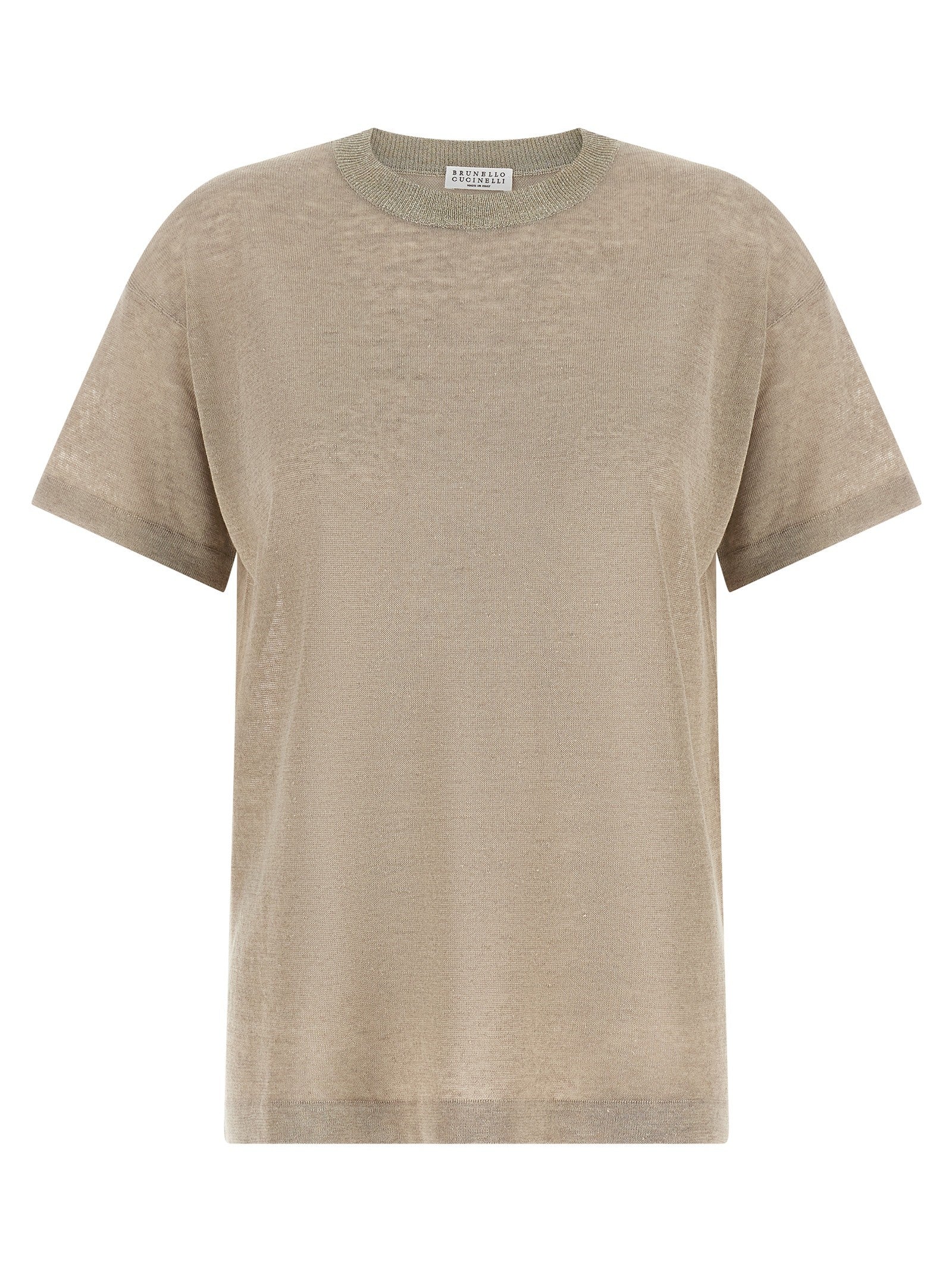 Brunello Cucinelli Dazzling Collar Sweater Beige