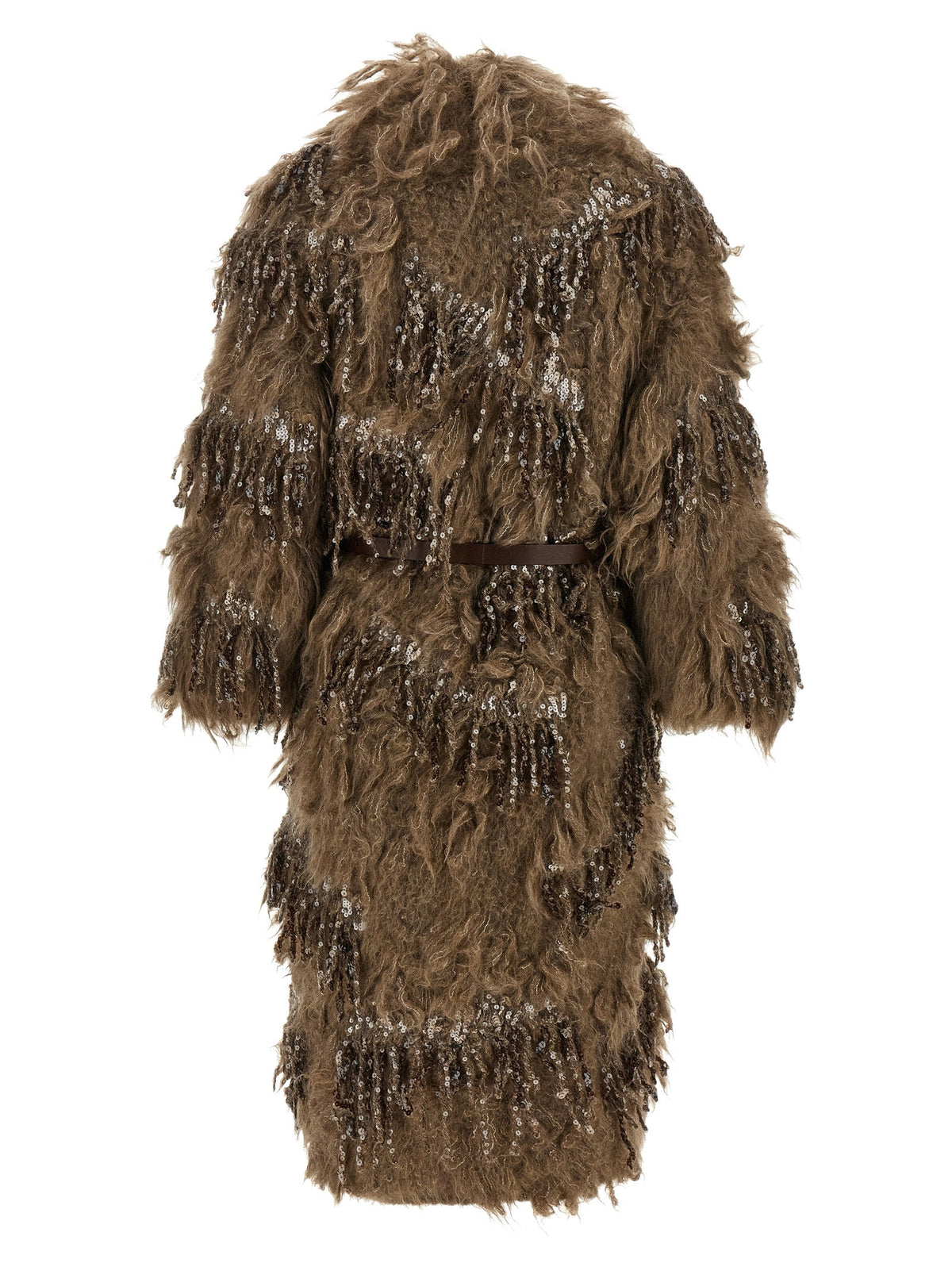 Brunello Cucinelli Dazzling Moss Embroidery Cardigan Brown, view 2