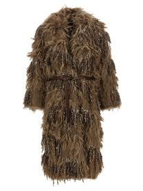 Brunello Cucinelli Dazzling Moss Embroidery Cardigan Brown