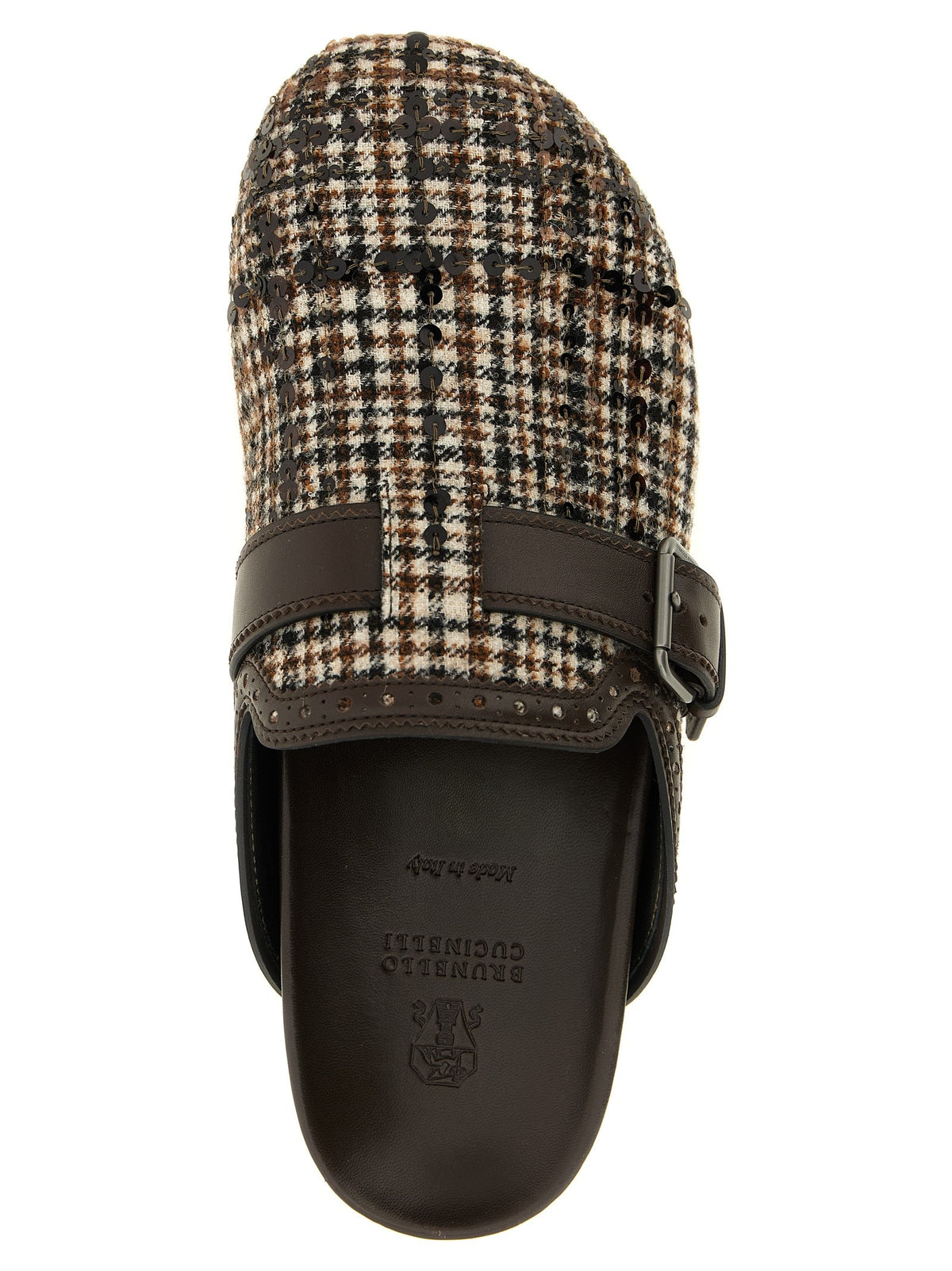 Brunello Cucinelli Dazzling Sabots Brown, view 4
